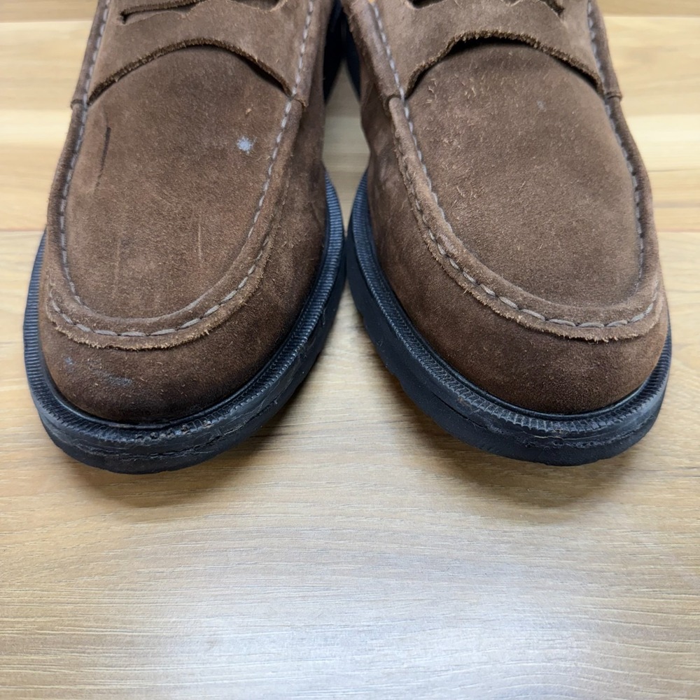 J Harvey Lug One Suede Loafers Mens 13 Brown Suede Light Weight Shoes - Picture 3 of 12